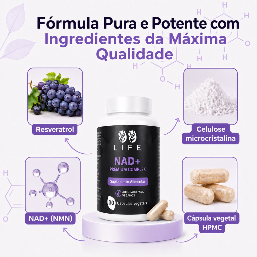NAD+ Fórmula Antienvelhecimento 700mg